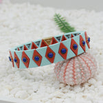 Load image into Gallery viewer, Evil Eye Enamel Bracelet Elastic Boho Stove Enameled S5P048