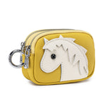 Load image into Gallery viewer, Women's Top-Grain Leather Horse Double-Zip Coin Purse N6J236