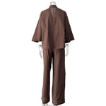 Load image into Gallery viewer, Casual Cotton Tie Up Top Wide-Leg Pants Set N6A130