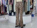 Load image into Gallery viewer, Animal Print Flare Pants Women Bootcut Stretchy Knit N5A696