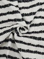 Load image into Gallery viewer, Black White Stripe Twist Knot Side Slit Bodycon Dress N6D208