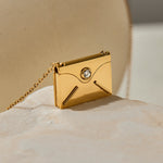 Load image into Gallery viewer, French Style Envelope Letter Necklace Women N6D503