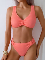Load image into Gallery viewer, Solid Color Bikini Swimsuit Set Women N6C286