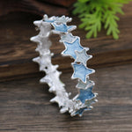 Load image into Gallery viewer, Enamel Asymmetrical Star Stretch Bangle Women N6C216