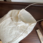 Load image into Gallery viewer, Cut-out Embroidery Fine Strap Canvas Shoulder Bag N6F181