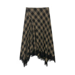 Load image into Gallery viewer, Vintage Limited Edition Plaid Lace Midi Skirt N6A176