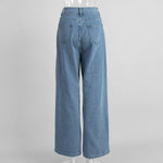 Load image into Gallery viewer, High Waisted Straight Leg Jeans Floor Length Denim N6A134