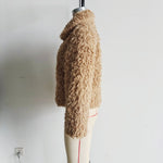 Load image into Gallery viewer, Khaki Faux Fur Notch Collar Jacket Women N5A748