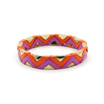 Load image into Gallery viewer, Wave Triangle Links Cuff Enamel Steel Elastic S5P142