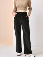 Load image into Gallery viewer, Corduroy High Waist Wide Leg Pants Women N5A818