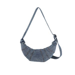 Load image into Gallery viewer, Women's Washed Denim Dumpling Crossbody Bag N6J197
