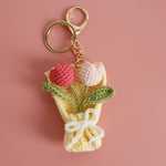 Load image into Gallery viewer, Intricate Crochet Bouquet Bag Charm Handmade N6G035