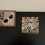 Load image into Gallery viewer, Vintage Floral Pure Cotton Small Square Scarf M5A341