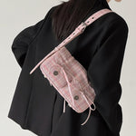 Load image into Gallery viewer, Ballet Bow Pleated Shoulder Bag PU Polyester S5P343