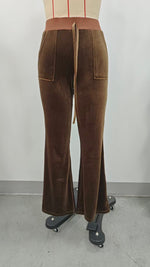 Load image into Gallery viewer, Velvet Flare Pants Office Wide Leg Corduroy Drape N5A819