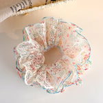 Load image into Gallery viewer, Small Floral Print Ruffle Scrunchie Women N6C017