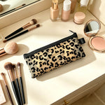 Load image into Gallery viewer, Leopard Flocked Nylon Mesh Pencil Pouch N6J262