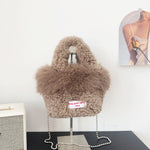 Load image into Gallery viewer, Faux Wool Tote Bag Women Plush Hand Carry S5P732