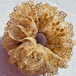 Load image into Gallery viewer, Baroque Gold Lace Scrunchie Royal Heavy Embellished N6F135
