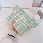 Load image into Gallery viewer, weed Zip Cosmetic Clutch Women Light Purple Green S5P648