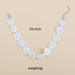 Load image into Gallery viewer, Daisy Lace Choker Textile Floral Necklace S5P243