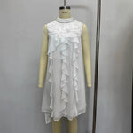Load image into Gallery viewer, Elegant Ruffle Stand Collar Sleeveless Dress Women N5A915