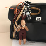Load image into Gallery viewer, Plush Dog Rope Bag Charm Keychain Mixed Materials S5P941