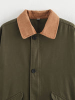 Load image into Gallery viewer, Khaki Navy Olive Notch Collar Jacket Women N5A749