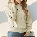 Load image into Gallery viewer, Simple Style Heart Sweater Women Knit Casual Pullover N5A813