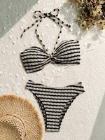 Load image into Gallery viewer, Sexy Striped Bikini Set Beach Swimwear Women N6A068