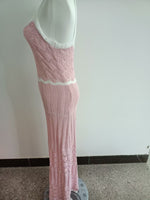 Load image into Gallery viewer, Long Spaghetti Strap Color Block Vacation Dress Women N6A054