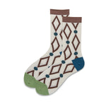 Load image into Gallery viewer, Color Block Geometric Mesh Mid-Calf Socks Women N6C169