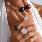 Load image into Gallery viewer, Vintage Resin Ombré Circle Geometric Ring Women N6H093
