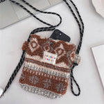 Load image into Gallery viewer, Rainbow Dots Plush Bag Women Cute Shoulder Crossbody S5P876