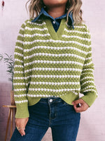 Load image into Gallery viewer, Denim False V Sweater Mid Heavy Options N5A215