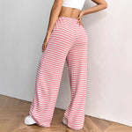 Load image into Gallery viewer, Casual Stripe Solid Elastic Waist Pants Women N5A730