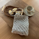 Load image into Gallery viewer, Handmade Metallic Thread Woven Crochet Shoulder Bag N6A116