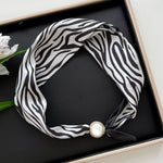 Load image into Gallery viewer, Women's Polyester Faux Silk Polka Dot Neck Scarf N6J147