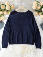 Load image into Gallery viewer, Round Neck Loose Fit Sweet Sweater Women N6D140