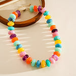 Load image into Gallery viewer, Acrylic Gradient Round Necklace Bracelet Vintage Sweet N6F096