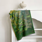 Load image into Gallery viewer, Vintage Art Oil Fringe Faux Cashmere Scarf M5A332