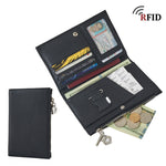 Load image into Gallery viewer, Genuine Leather Zipper Passport Wallet Women N6D022