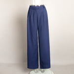 Load image into Gallery viewer, Linen Blend Wide Leg Trousers Women Multiple Colors N5A549