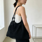 Load image into Gallery viewer, Handwoven Cotton Net Bag Beach Tote Large Capacity N6F146