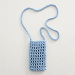 Load image into Gallery viewer, Hand Knit Mesh Crossbody Phone Pouch Cotton Polyester S5P302
