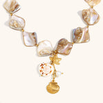 Load image into Gallery viewer, Baroque Shell Cuff Steel Gold Plated Coastal Motif S5P222