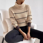 Load image into Gallery viewer, Notch Collar Solid Knit Sweater Women Multiple Colors N5A593