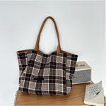Load image into Gallery viewer, Reversible Tweed Tote Bag Large Capacity Two-Sided S5P740