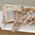 Load image into Gallery viewer, Faux Mink Fleece Mid Calf Socks Thermal Lining M5A047