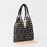 Load image into Gallery viewer, Handwoven Wood Bead Fringe Tote Beach Large Capacity S5P963